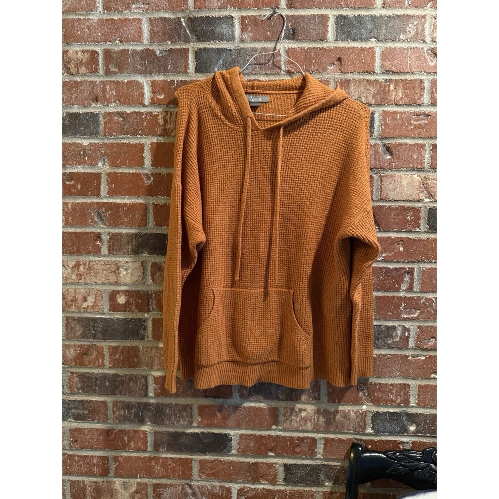 Natural Reflections Rust Long‎ Cardigan Hoodie. Size L
